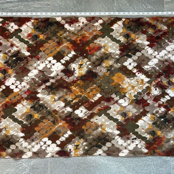 NWOT Scarf Shawl Wrap Blanket Abstract Polka Dots Warm Autumn Neutral 74" x 29" - Picture 6 of 15